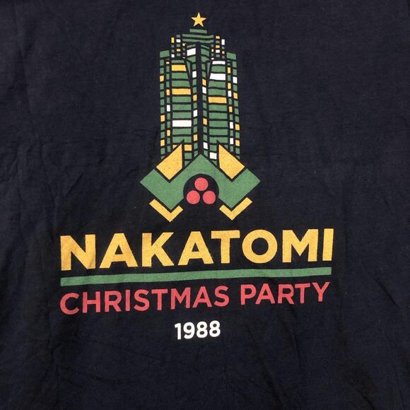 Vintage Navy 1988 Men’s Nakatomi Christmas Party Graphic Tee - Picture 3 of 4